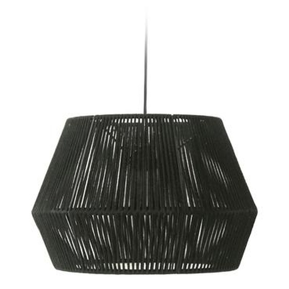Kave Home - Abat-jour pour suspension Cantia en coton finition noire Ø 36,5 cm