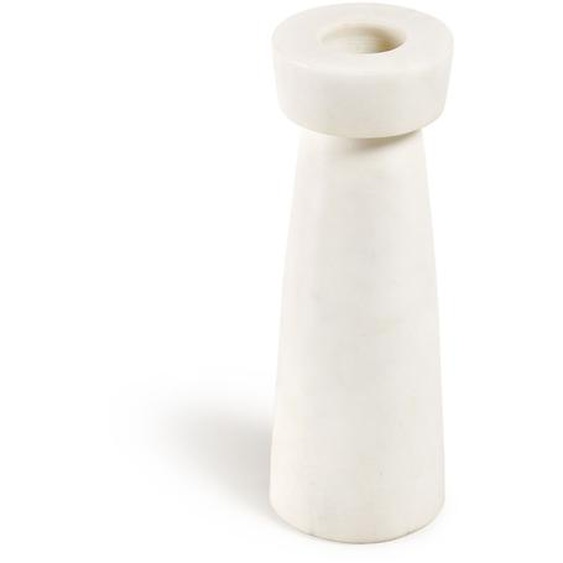 Kave Home - Bougeoir grand format Varinia en marbre blanc
