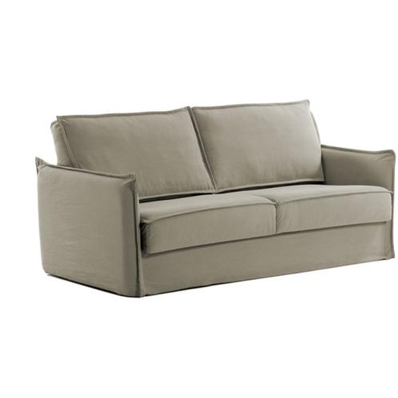 Kave Home - Canapé convertible Samsa 2 places polyuréthane beige 140 cm