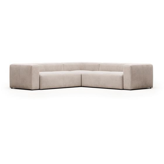 Kave Home - Canapé d’angle Blok 4 places beige 290 x 290 cm