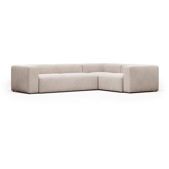 Kave Home - Canapé d’angle Blok 4 places beige 320 x 230 cm / 230 x 320 cm