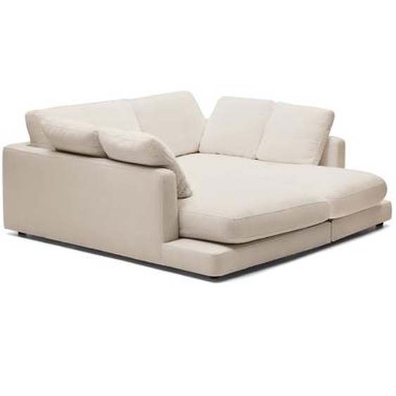 Kave Home - Canapé Gala 3 places avec double méridienne beige 210 cm