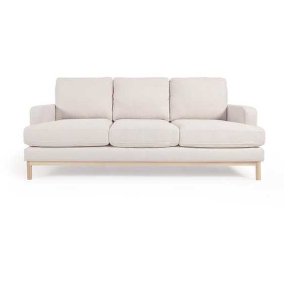 Kave Home - Canapé Mihaela 3 places en bouclette blanche 203 cm