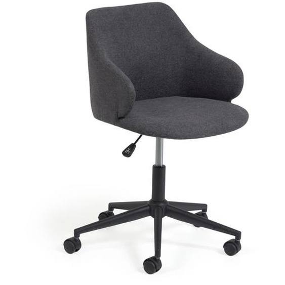 Kave Home - Chaise de bureau Einara gris foncé