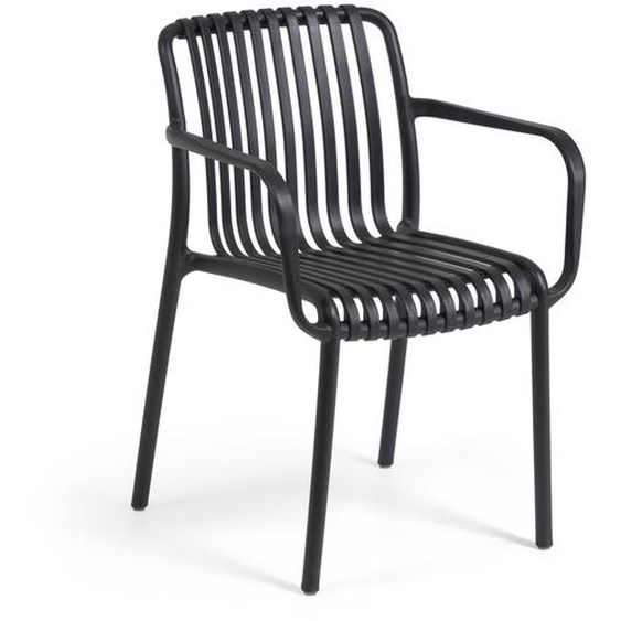 Kave Home - Chaise de jardin Isabellini noire