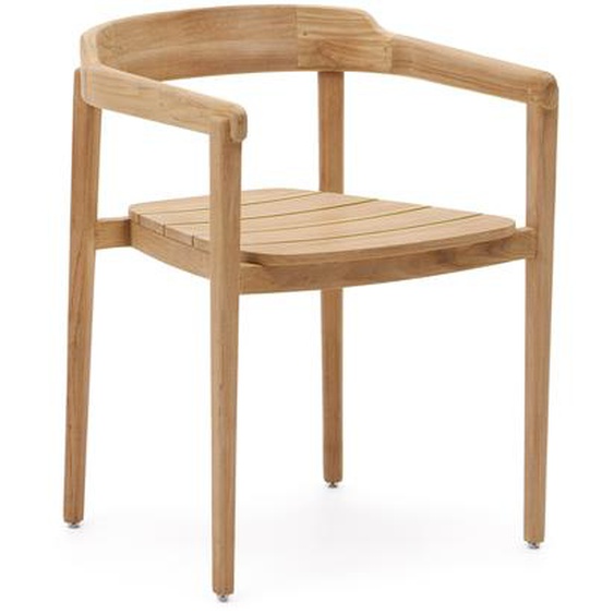 Kave Home - Chaise empilable Icaro en bois de teck, finition naturelle FSC 100 %