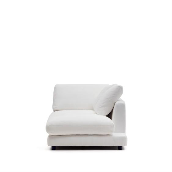 Kave Home - Chaise longue Gala droite blanche 193 x 105 cm