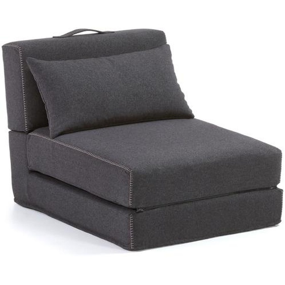 Kave Home - Chauffeuse Arty gris foncé 70 x 89 (200) cm