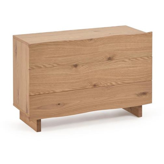 Kave Home - Commode 3 tiroirs Rasha en contreplaqué de chêne finition naturelle 104 x 73 cm