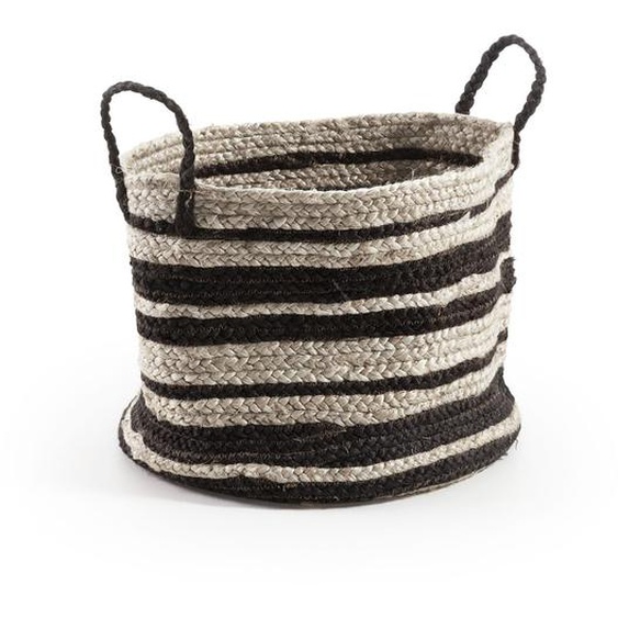 Kave Home - Corbeille Saht natural et noir