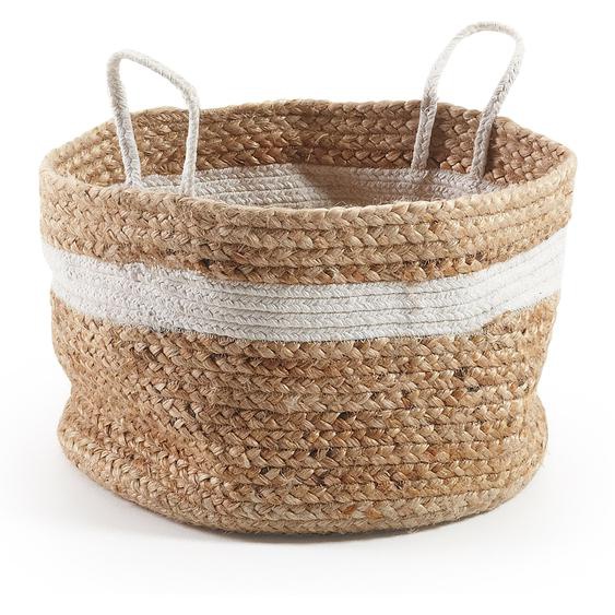 Kave Home - Corbeille Saht naturel et blanc