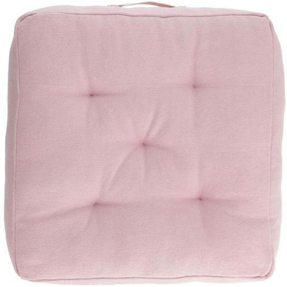 Kave Home - Coussin de sol Sarit 100% coton rose 60 x 60 cm