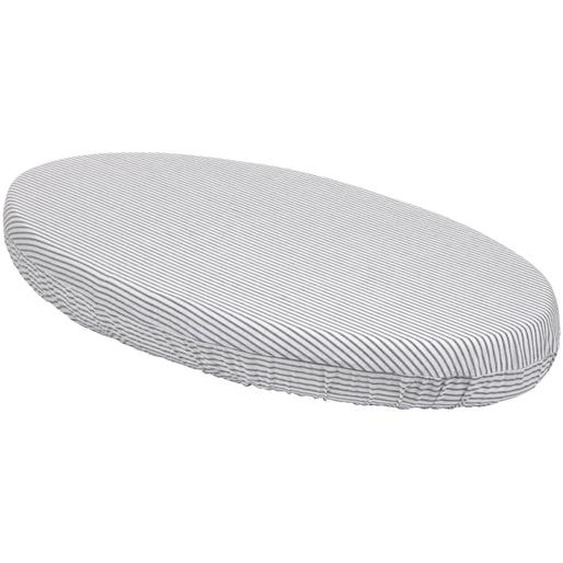 Kave Home - Drap-housse pour berceau Nahima 100% coton bio (GOTS) avec rayures bleues
