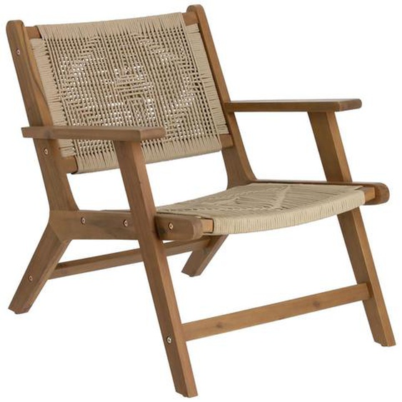 Kave Home - Fauteuil Geralda en bois d’acacia avec finition foncée FSC 100%