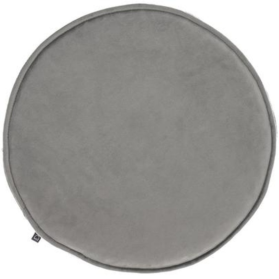 Kave Home - Galette de chaise ronde Rimca velours gris clair Ã˜ 35 cm