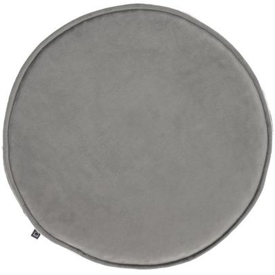 Kave Home - Galette de chaise ronde Rimca velours gris clair Ø 35 cm