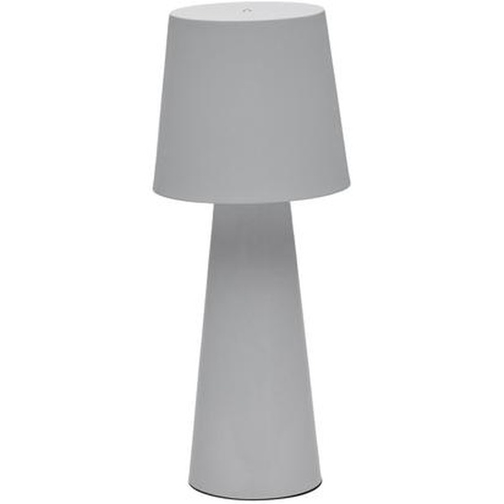 Kave Home - Grande lampe de table extÃ©rieure Arenys en mÃ©tal avec finition grise
