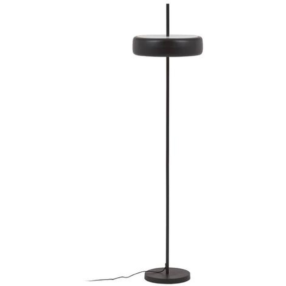 Kave Home - Lampadaire Francisca en métal peint noir et verre