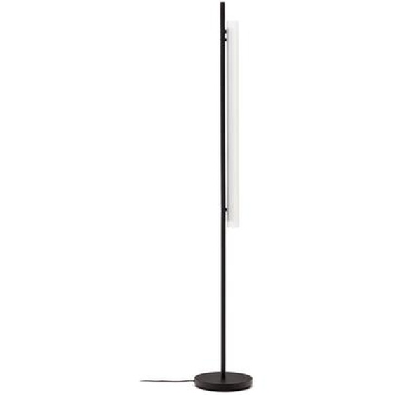 Kave Home - Lampadaire Vauxall en métal et verre givré