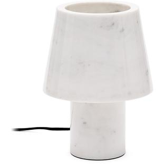 Kave Home - Lampe de table Alaro en marbre blanc avec adaptateur UK