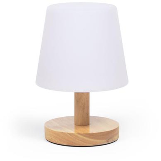 Kave Home - Lampe de table Ambar en polyéthylène et bois