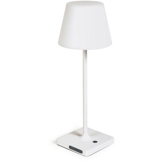 Kave Home - Lampe de table dextérieur Aluney avec finition blanche