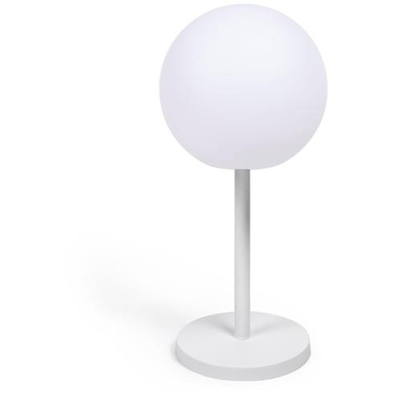 Kave Home - Lampe de table dextérieur Dinesh en acier blanc