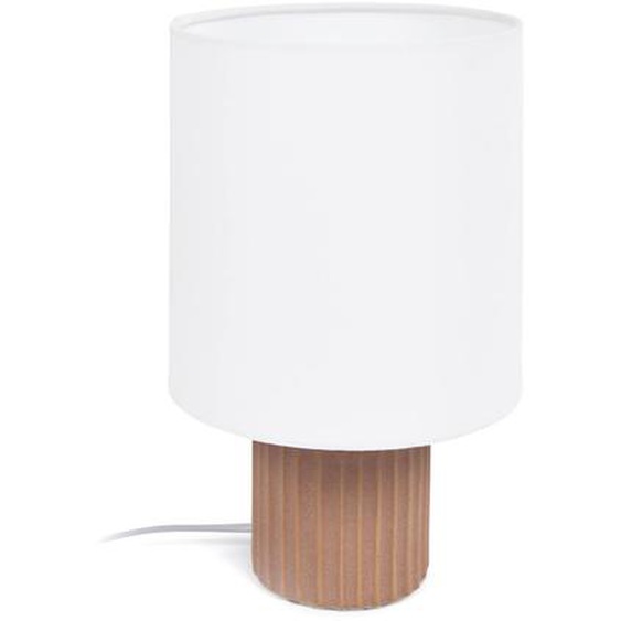 Kave Home - Lampe de table Eshe en cÃ©ramique finition en blanc et terracotta