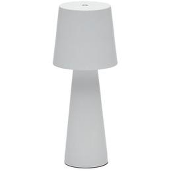 Kave Home - Lampe de table petit format Arenys en mÃ©tal peint blanc