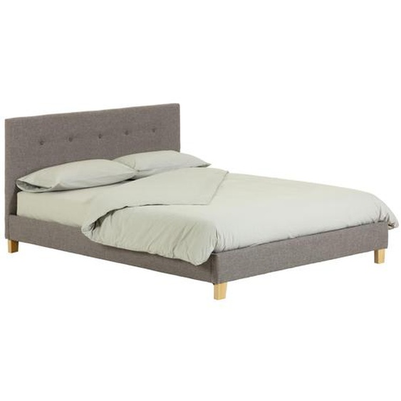 Kave Home - Lit avec sommier Natuse gris pour matelas de 150 x 190 cm