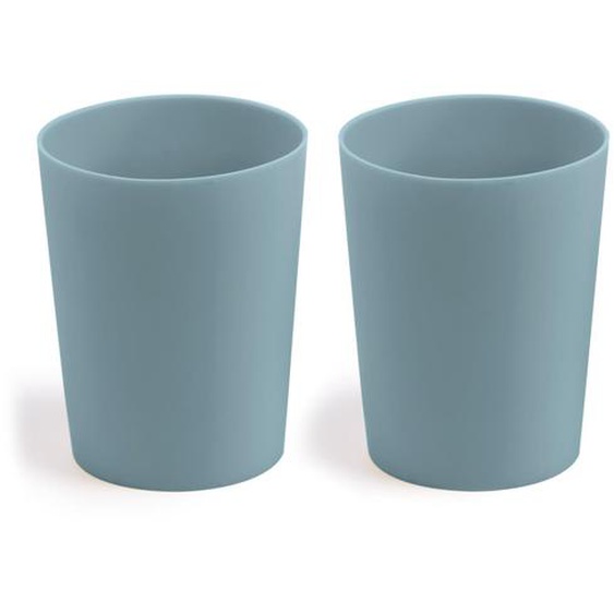 Kave Home - Lot Epiphany de 2 verres en silicone bleu