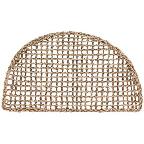 Kave Home - Paillasson dentrée semicirculaire Yariela fibres naturelles 60 x 35 cm