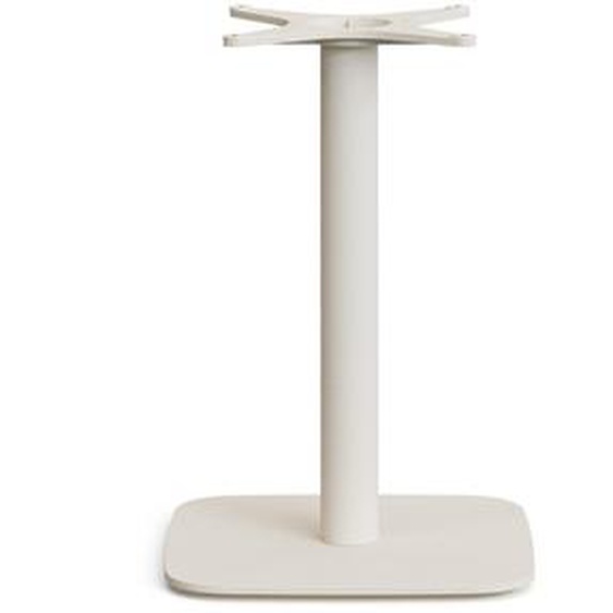 Kave Home - Pied de table de bar Dina à la base carrée en métal avec finition peinte blanc.