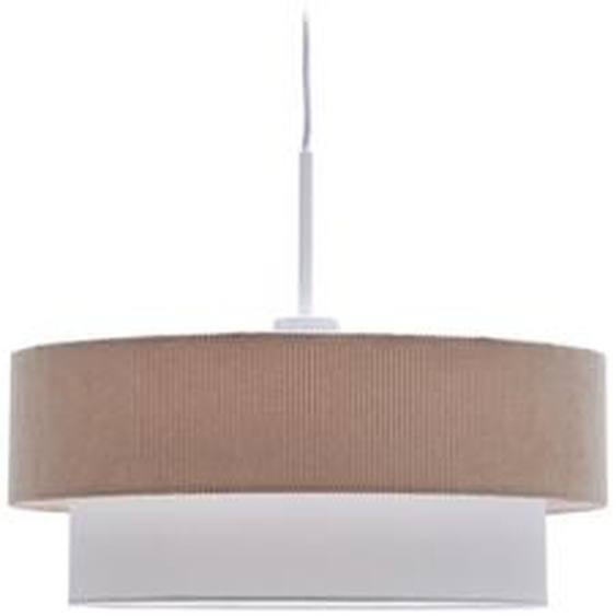 Kave Home - Plafonnier Bianella en coton et velours côtelé beige Ø 40 cm