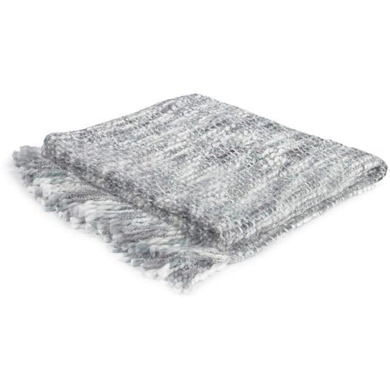 Kave Home - Plaid Persis gris et bleu 125 x 150 cm