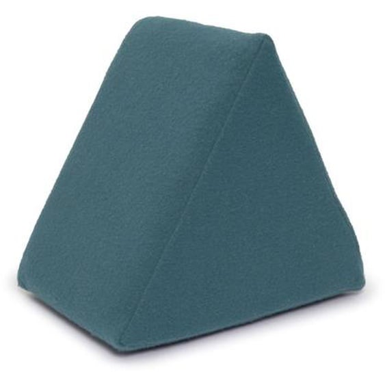 Kave Home - Pouf triangulaire Jalila bleu 25 x 25 cm