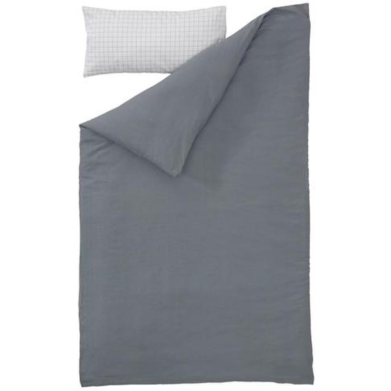 Kave Home - Set Alay drap-housse,housse couette,taies oreiller 100% coton bio (GOTS)carreaux 60x120 cm