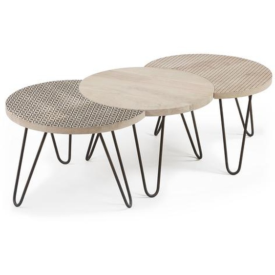 Kave Home - Set Houp de 3 tables 134 x 39,5 cm