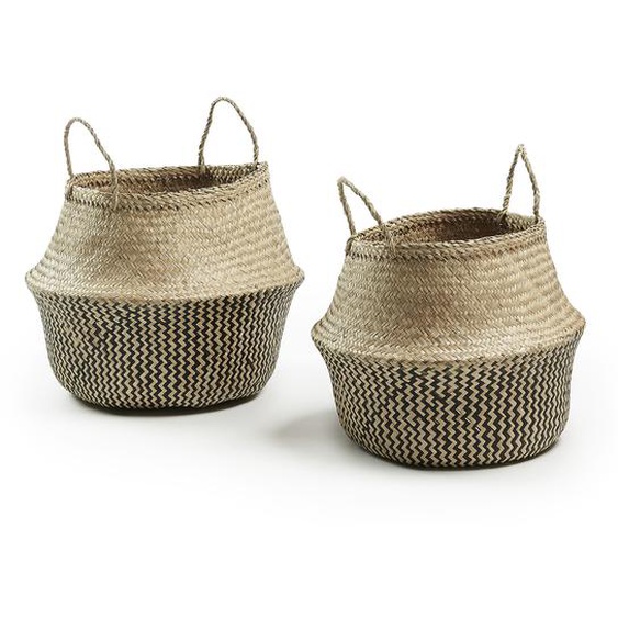 Kave Home - Set Thai 2 paniers naturel et noir