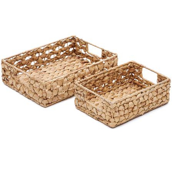 Kave Home - Set Tressa de 2 boîtes en fibres naturelles 27 x 20 cm / 36 x 27 cm