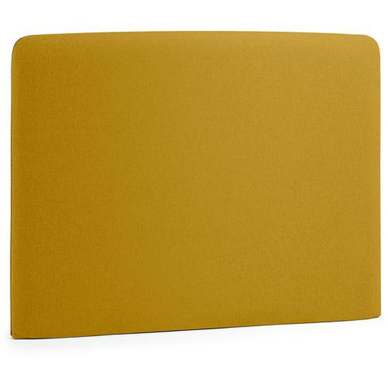 Kave Home - TÃªte de lit dÃ©houssable Dyla jaune moutarde pour lit de 90 cm