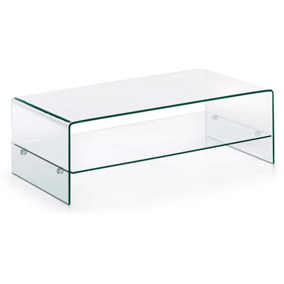 Kave Home - Table basse Burano en verre 110 x 55 cm