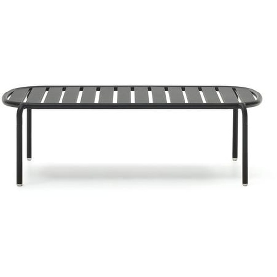 Kave Home - Table basse de jardin Joncols en aluminium finition peinture grise Ã˜ 110 x 62 cm