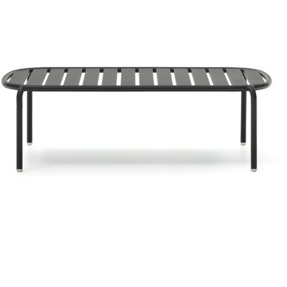 Kave Home - Table basse de jardin Joncols en aluminium finition peinture grise Ø 110 x 62 cm