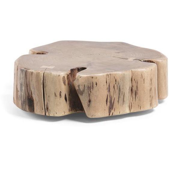 Kave Home - Table basse Essi Ã  roulettes en acacia massif Ã˜ 65 x 60 cm