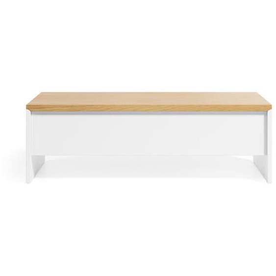 Kave Home - Table basse relevable Abilen en placage de chêne et laqué blanc 110 x 60 cm FSC 100%