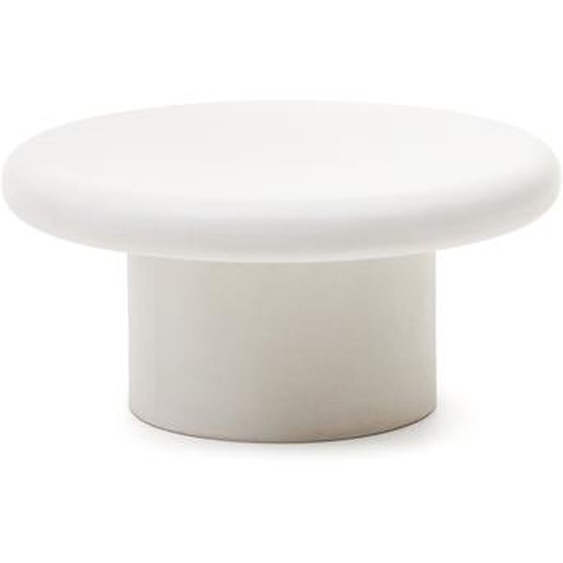 Kave Home - Table basse ronde Addaia en ciment blanc Ã˜90 cm