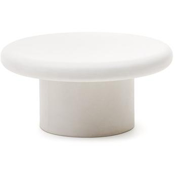 Kave Home - Table basse ronde Addaia en ciment blanc Ã˜90 cm