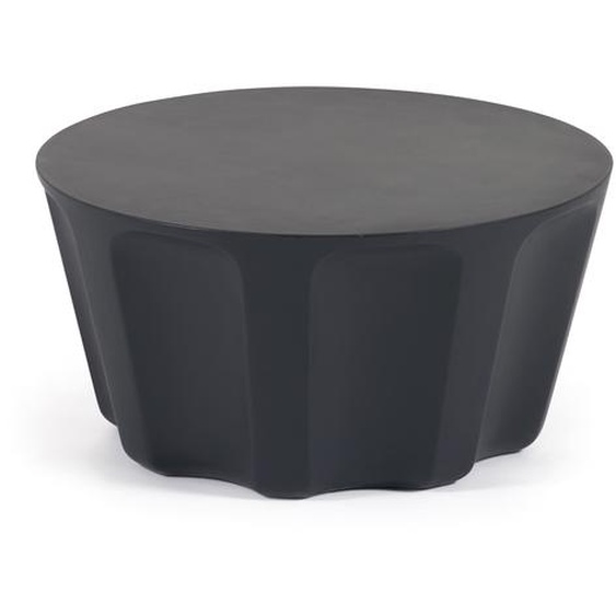 Kave Home - Table basse ronde de jardin Vilandra en ciment finition noire Ã˜ 60cm