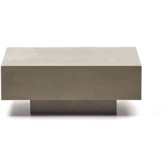 Kave Home - Table basse Rustella en ciment 80 x 60 cm